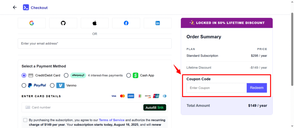 Educative checkout Page