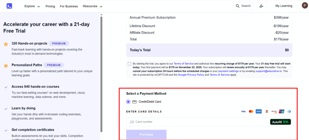 Select a payment method